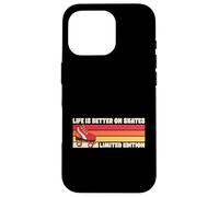 Life is Better on Skates, édition limitée, Rouleau rétro Coque pour iPhone 16 Pro
