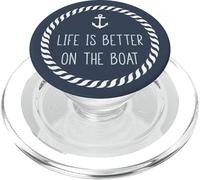 Life is Better on The Boat - Cool Nautical Boating Theme PopSockets PopGrip pour MagSafe