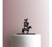 Life Is Better On The Farm Décoration de gâteau en acrylique Vert 15,2 cm de large