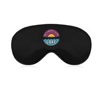 Life is Better On The Lake Masque pour les yeux avec sangle réglable pour hommes et femmes Nuit Sommeil Voyage Sieste