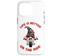 Life is Better on The Ride Cute Oldschool Biker Kids GNOME Coque pour iPhone 16 Pro