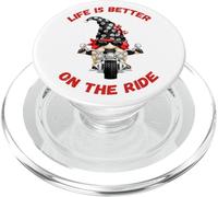 Life is Better on The Ride Cute Oldschool Biker Kids GNOME PopSockets PopGrip pour MagSafe