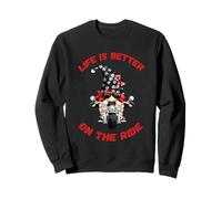 Life is Better on The Ride Cute Oldschool Biker Kids GNOME Sweatshirt