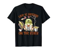 Life is Better on The River Fisherman GNOME Loves Fishing T-Shirt