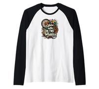Life is Better on Two Wheels Bicycle Cycling Bike Rider Manche Raglan
