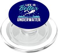 Life is Better Under Water Plongée sous-Marine Amateur de l'océan PopSockets PopGrip pour MagSafe