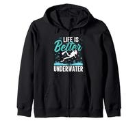 Life is Better Under Water Plongée sous-Marine Amateur de l'océan Sweat à Capuche