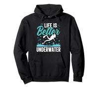 Life is Better Under Water Plongée sous-Marine Amateur de l'océan Sweat à Capuche