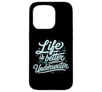 Life is Better Underwater Scuba Diving Ocean Sea Coque pour iPhone 15 Pro