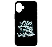 Life is Better Underwater Scuba Diving Ocean Sea Coque pour iPhone 16 Plus