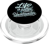 Life is Better Underwater Scuba Diving Ocean Sea PopSockets PopGrip pour MagSafe