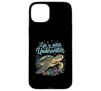 Life is Better Underwater Sea Turtle Oceans Lover Diving Coque pour iPhone 15 Plus