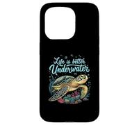 Life is Better Underwater Sea Turtle Oceans Lover Diving Coque pour iPhone 15 Pro