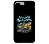 Life is Better Underwater Sea Turtle Oceans Lover Diving Coque pour iPhone 7 Plus/8 Plus
