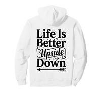 Life is Better Upside Down Pole Dance Typographie Sweat à Capuche