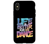 Life is Better When You Dance Street Dancer Garçons Filles Coque pour iPhone X/XS