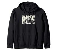 Life is Better When You Ride Biker Funny Dad Mens Motorcycle Sweat à Capuche