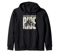 Life is Better When You Ride Biker Funny Dad Mens Motorcycle Sweat à Capuche