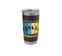 Life Is Better When You Wakeboard Wakeboarder Wakeboard Gobelet isotherme en acier inoxydable double paroi