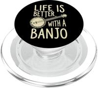 Life is Better with A Banjo Musique Country PopSockets PopGrip pour MagSafe