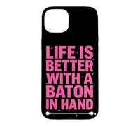 Life is Better with A Baton in Hand Twirling Majorette Coque pour iPhone 15 Plus