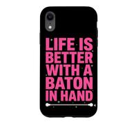 Life is Better with A Baton in Hand Twirling Majorette Coque pour iPhone XR