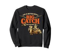 Life is Better with A Big Catch Pêche Citation Sweatshirt