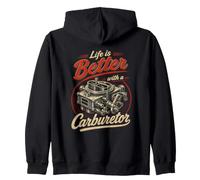 Life is Better with a Carburetor: Car Mechanic Funny Graphic Sweat à Capuche