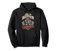 Life is Better with a Carburetor: Car Mechanic Vintage Sweat à Capuche
