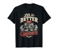 Life is Better with a Carburetor: Car Mechanic Vintage T-Shirt