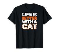 Life is Better with A Cat Paw Print Feline Lover T-Shirt