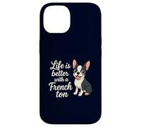 Life is Better with a Frenchton Cute Dog Lover Pet Humour Coque pour iPhone 14