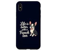 Life is Better with a Frenchton Cute Dog Lover Pet Humour Coque pour iPhone XS Max