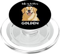 Life is Better with a Golden - Golden Retriever Dog Lover PopSockets PopGrip pour MagSafe