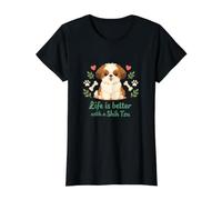 Life is Better with A Shih Tzu Cute Dog Lover T-Shirt Graphique avec Valeur