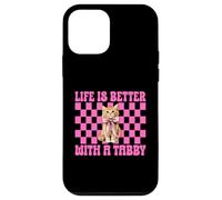 Life is Better with A Tabby Chat Girl Cat Mom Coquette Coque pour iPhone 12 Mini