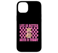 Life is Better with A Tabby Chat Girl Cat Mom Coquette Coque pour iPhone 14 Plus