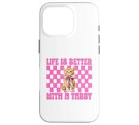 Life is Better with A Tabby Chat Girl Cat Mom Coquette Coque pour iPhone 16 Pro