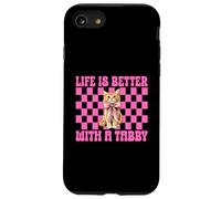 Life is Better with A Tabby Chat Girl Cat Mom Coquette Coque pour iPhone SE (2020) / 7/8