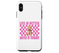 Life is Better with A Tabby Chat Girl Cat Mom Coquette Coque pour iPhone XS Max