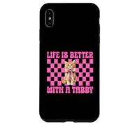 Life is Better with A Tabby Chat Girl Cat Mom Coquette Coque pour iPhone XS Max