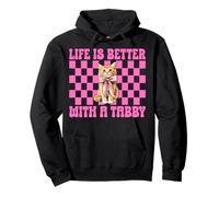 Life is Better with A Tabby Chat Girl Cat Mom Coquette Sweat à Capuche