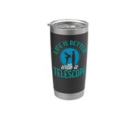Life Is Better With A Télescope Astronomy Kosmos Gobelet isotherme en acier inoxydable double paroi