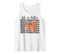 Life Is Better With Basketball Girl Mom Fête des Mères Débardeur