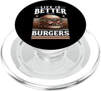 Life is Better with Burgers - Barbecue Fast-Food Grillade PopSockets PopGrip pour MagSafe