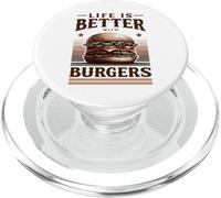 Life is Better with Burgers - Fast-Food Barbecue Grillade PopSockets PopGrip pour MagSafe