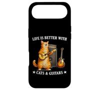 Life is Better with Cats and Guitars Funny Guitarist Music Coque pour iPhone Air