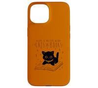 Life is Better with Cats & Books Lover Book Nerd Bibrarian Coque pour iPhone 15