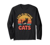 Life is Better with Cats Manche Longue