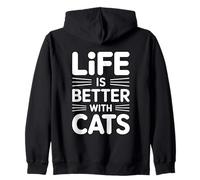 Life is Better with Cats Sweat à Capuche